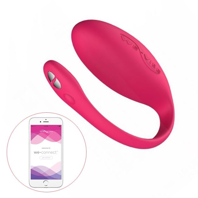 We-Vibe Jive Smart - мощное виброяйцо с управлением со смартфона, 9.2х3.5 см (розовый) 