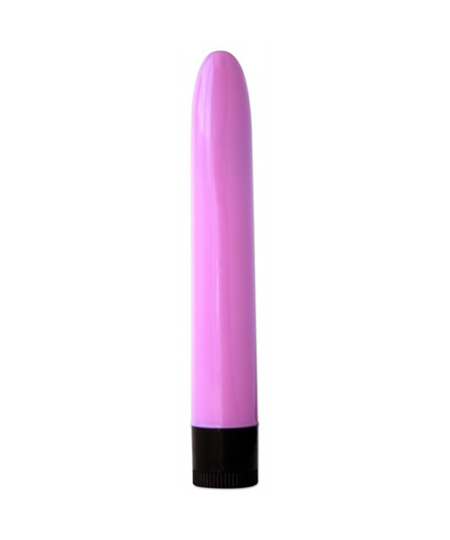 Пластиковый розовый вибратор Shibari, 18х2,5 см