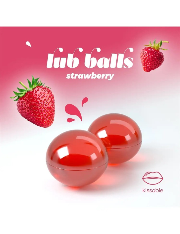 Бразильські кульки LUB BALLS зі смаком полуниці 2 шт. по 3 гр.