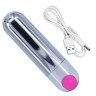 Вібропуля Strong Bullet Vibrator Silver/Pink USB 10 режимів вібрації