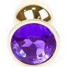 Анальний затор Boss Series - Jewellery Gold PLUG Purple S, BS6400025
