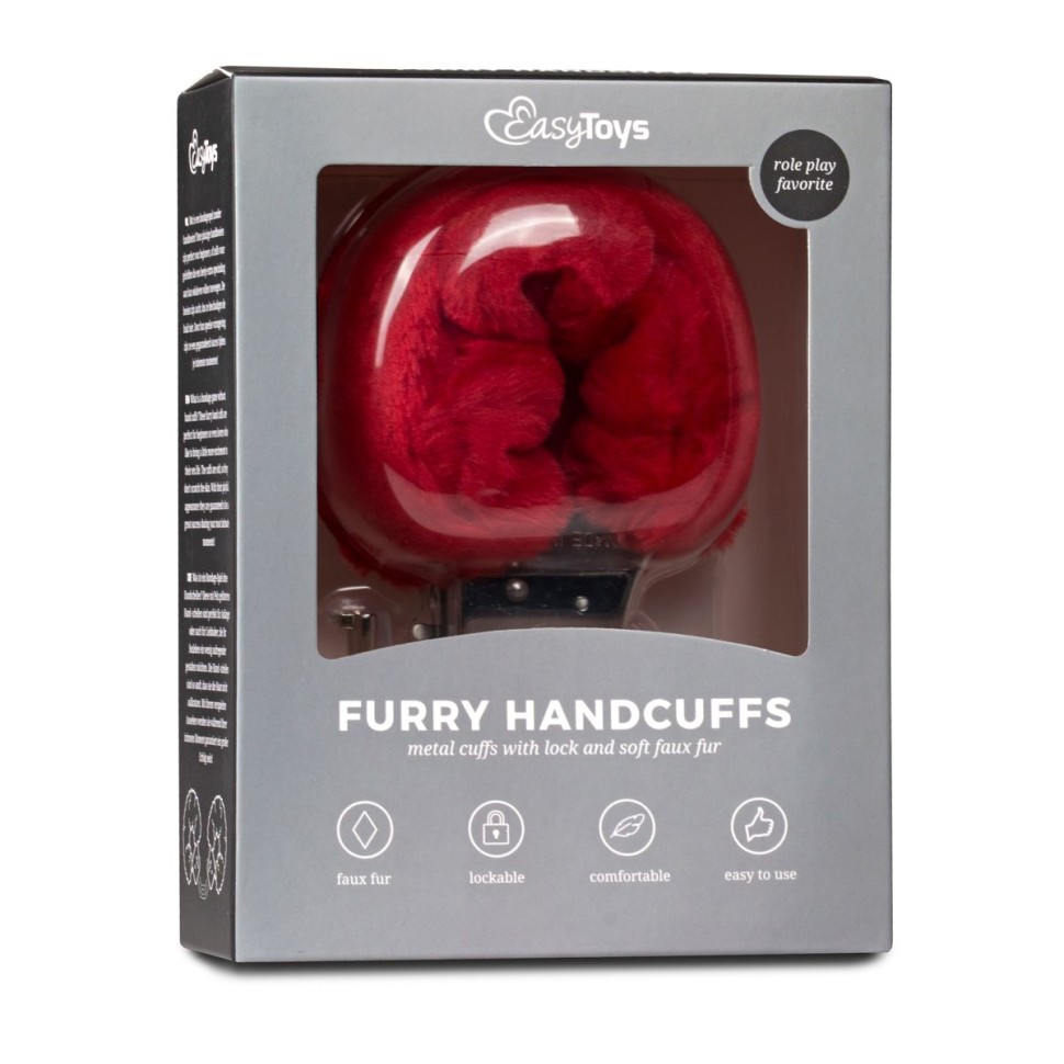 Наручники EASYTOYS Furry Handcuffs - Red