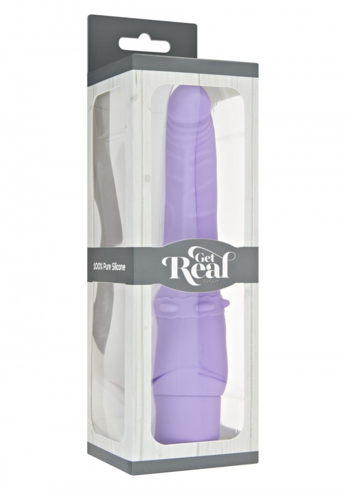 Get Real By ToyjoyClassic Smooth Vibrator - классический силиконовый вибратор (пурпурный) 11,5х3,2 см 