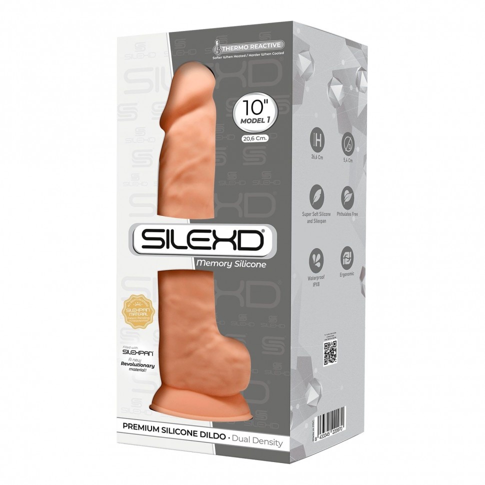 Фалоімітатор реалістичний SilexD Arnold Flesh (MODEL 5 size 10in), двошаровий, силікон+Silexpan, діа
