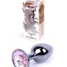 Анальний затор Boss Series - Jewellery Dark Silver PLUG Rose S, BS6400027
