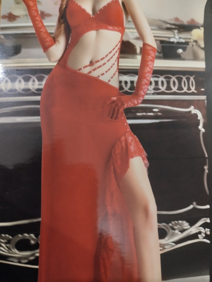 Червона елегантна сукня S/M