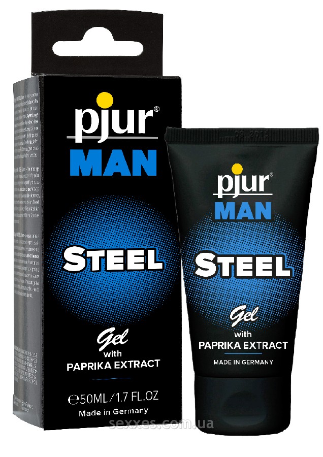 Гель для пеніса стимулювальний pjur MAN Steel Gel 50 ml з екстрактом паприки та ментолом