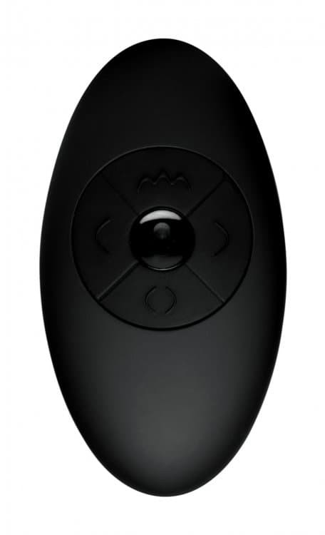 Thunderplugs Silicone Vibrating & Squirming Plug with Remote Control - вибратор с функцией волн, 16.5х4.5 см Черный