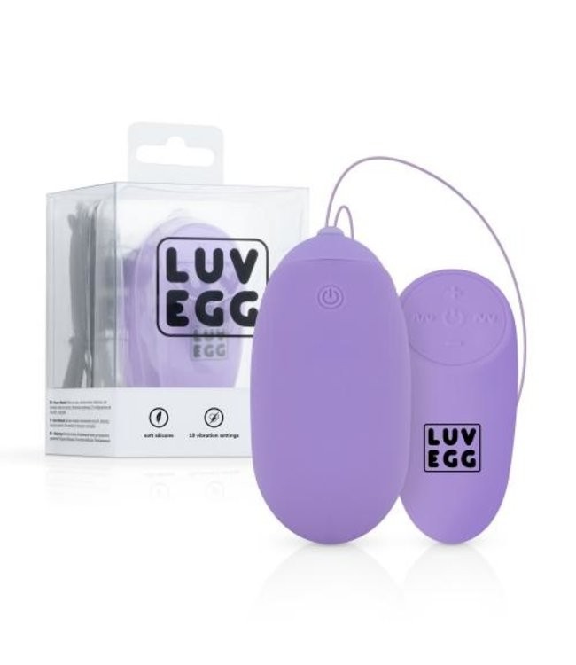 Вагінальне яйце з вібрацією та дистанційним пультом Luv Egg XL лілове