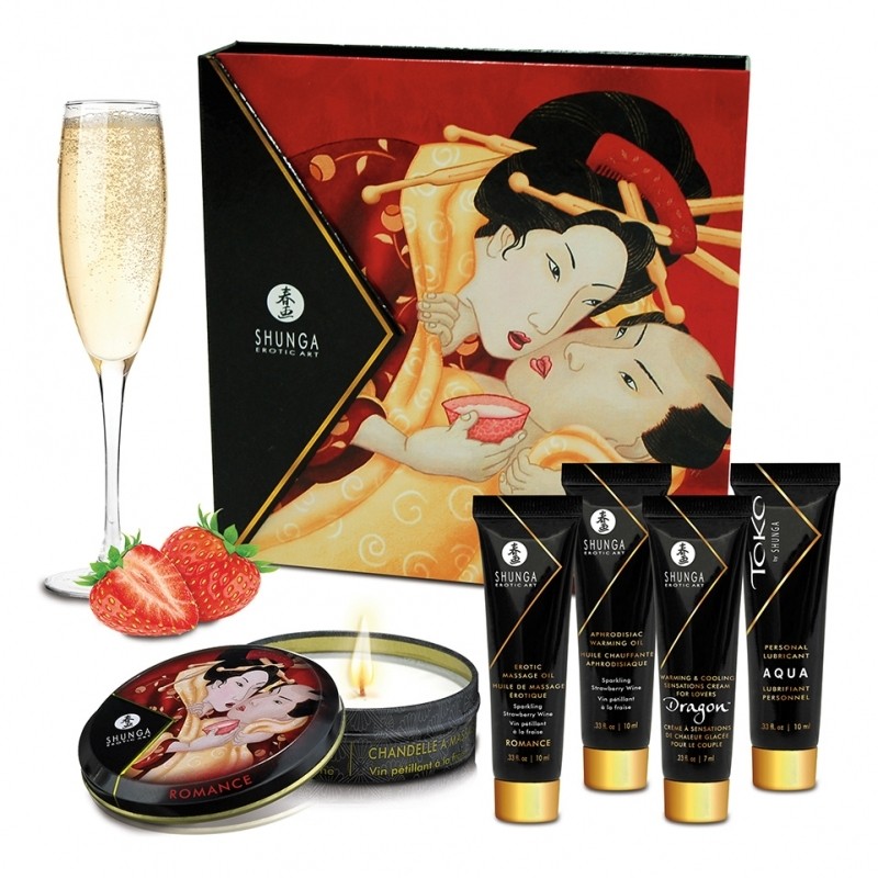 Shunga Geisha Secrets Sparkling Strawberry Wine набор интимной косметики