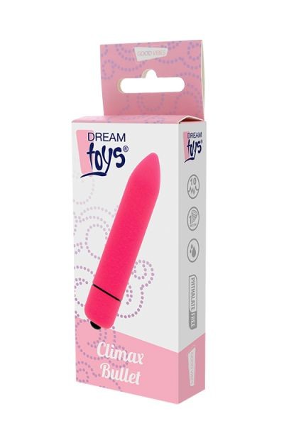 Міні вібромасажер DREAM TOYS 10-SPEED CLIMAX BULLET PINK, Рожевий