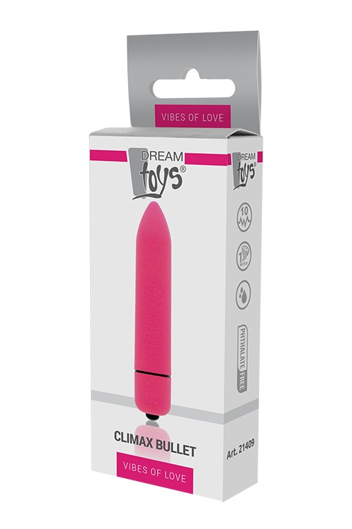 Міні вібромасажер DREAM TOYS 10-SPEED CLIMAX BULLET PINK, Рожевий