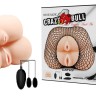 Мега мастурбатор з подвійною вібрацією Crazy Bull-Dual Vagina And Ass Vibrating, BM - 009136
