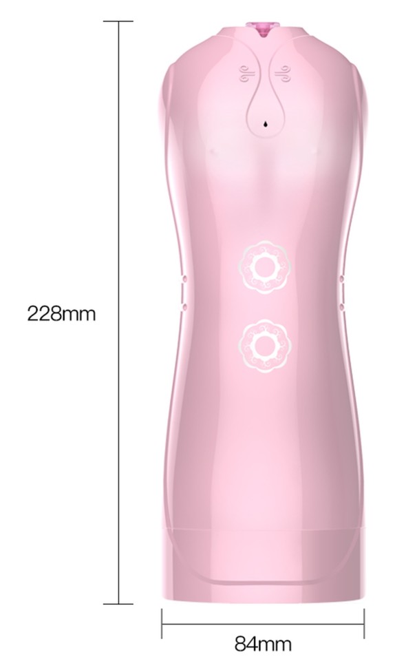 Мастурбатор з вібростимуляцією FOXSHOW Vibrating and Flashing Masturbation Cup Pink USB 7+7 Function, BS6300022