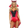 Сексуальний костюм дияволиці Leg Avenue, M, 4 предмети, червоний