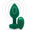 Анальна пробка з вібрацією та пультом B-Vibe - Vibrating Jewel Plug M/L Emerald