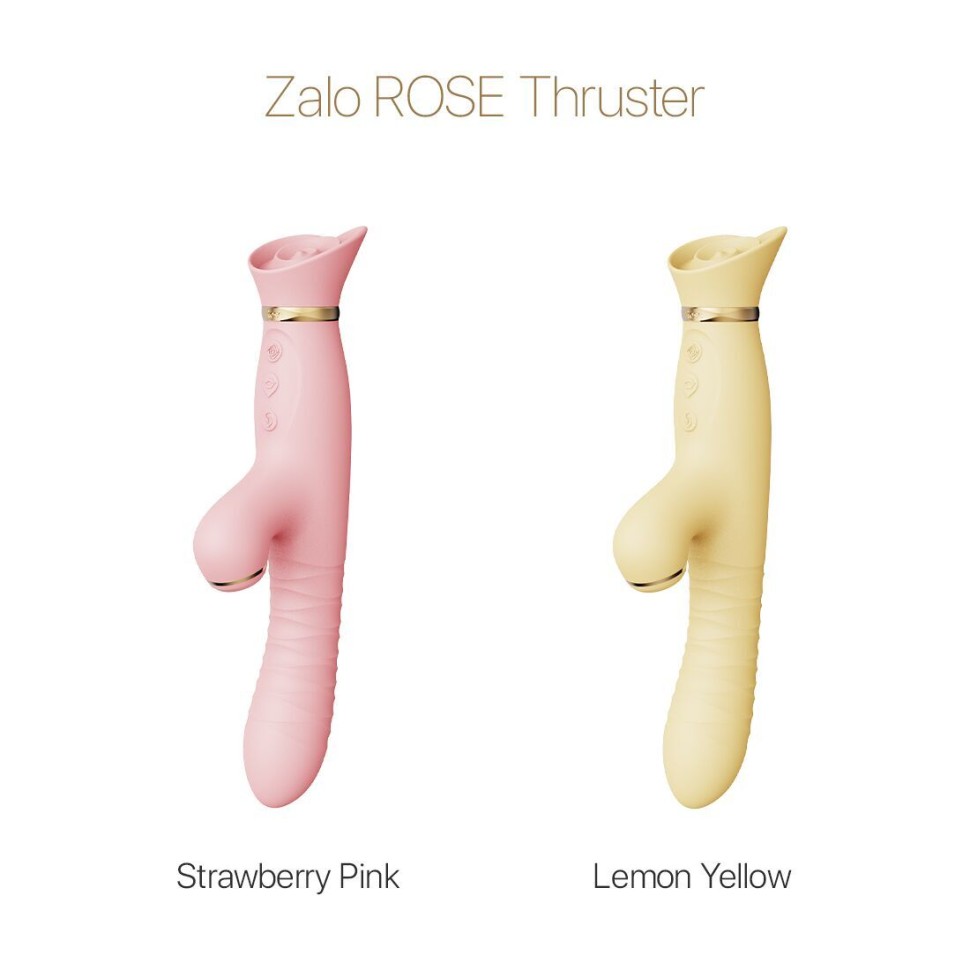 Пульсатор-вібратор із вакуумною стимуляцією Zalo - ROSE Thruster Lemon Yellow (м'ята упаковка!!!)