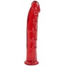 Фалоімітатор Doc Johnson Jelly Jewels Dong & Suction Cup Red, діаметр 3,6 см, антибактеріальний ПВХ