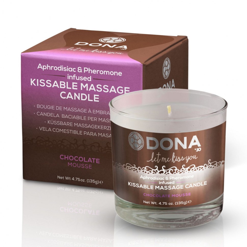 Массажная свеча DONA Kissable Massage Candle Chocolate Mousse 125 мл