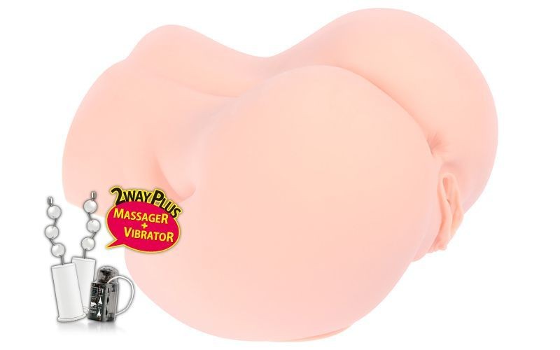 Мастурбатор попка Kokos Oknyeo Deluxe с вибрацией и массажем, два входа: вагина и попка