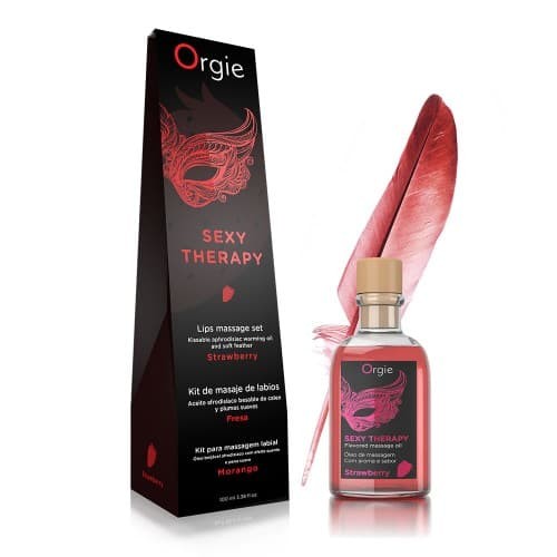 Orgie  Lips Massage Kit Strawberry - массажное масло клубника, 100 мл