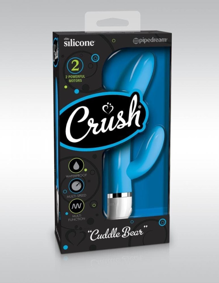 Вибратор Crush Cuddle Bear Blue, 11х3 см