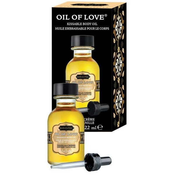 Съедобное масло для поцелуев Kamasutra OIL OF LOVE Ванильный крем 22 мл