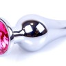 Анальний затор Boss Series - Jewellery Silver BUTT PLUG Pink, BS6400071