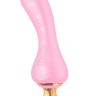 Вібратор Shunga Sanya з ручкою та підсвічуванням, ніжно-рожевий, 18.5 см х 3.8 см