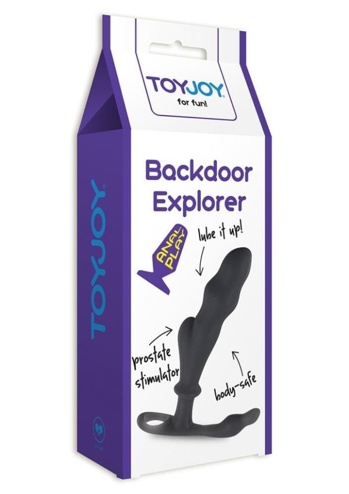 Массажер простаты Backdoor Explorer, 12х2,5 см (черный)