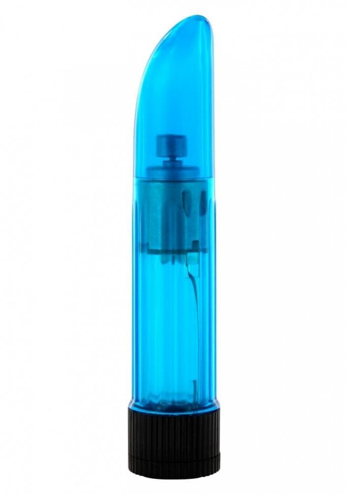 Вибратор пластиковый Crystal Clear, 13Х2,5 см  (синий)