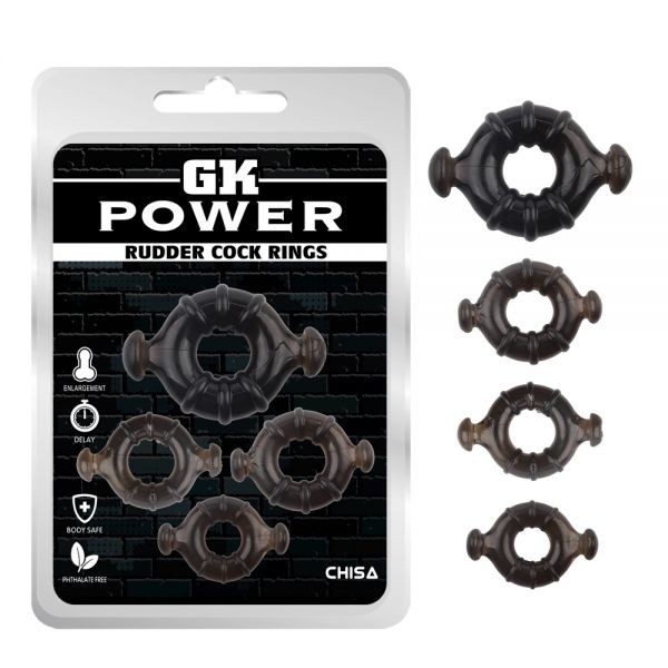 Набор колец GK Power Rudder Cock Rings, Black