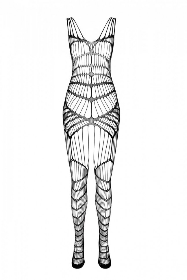 Телесный ажурный бодистокинг со сложным вертикальным плетением Casmir CA004 