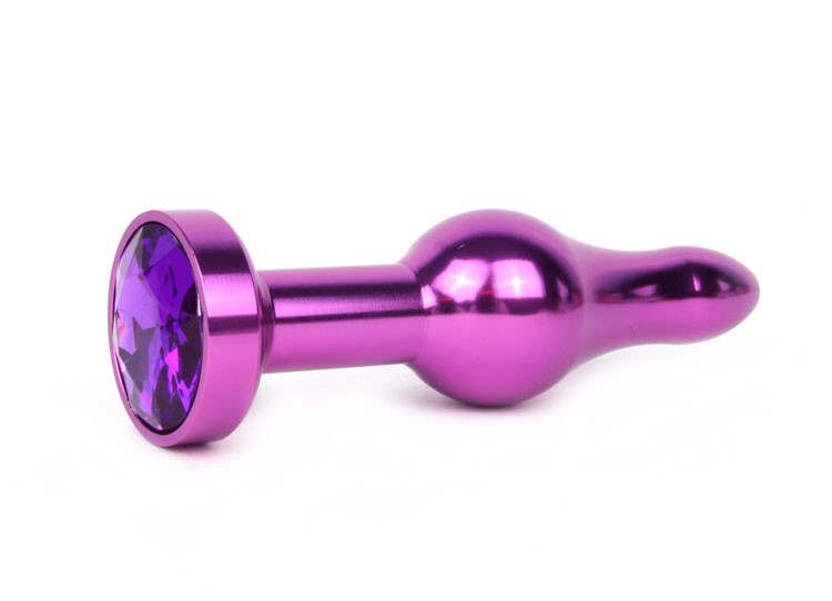 Фіолетова анальна втулка, L 103 мм D 28 мм, вага 80г, колір кристала фіолетовий