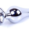 Анальний затор Boss Series - Jewellery Silver BUTT PLUG Clear, BS6400075