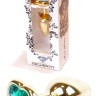 Анальний затор Boss Series - Jewellery Gold Heart PLUG Green S, BS6400042