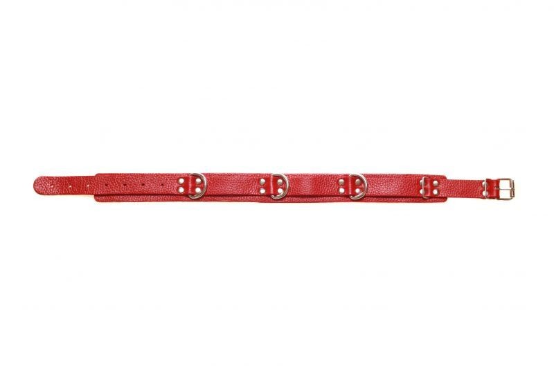 Нашийник Slave leather collar, Red