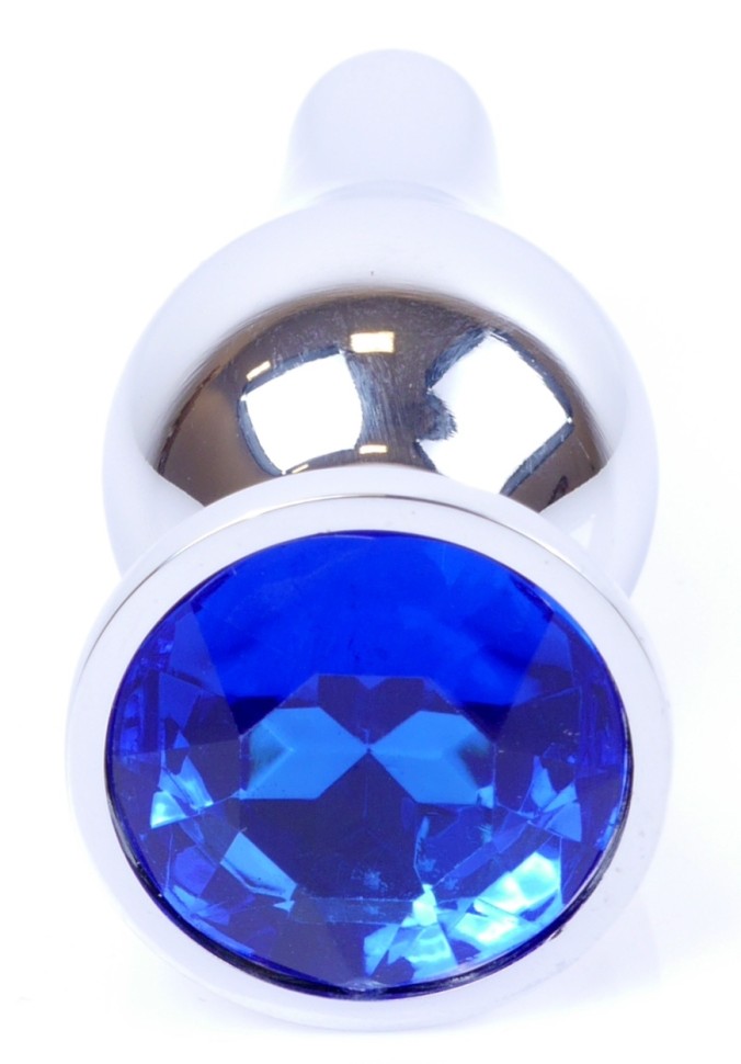 Анальний затор Boss Series - Jewellery Silver BUTT PLUG Dark Blue, BS6400077