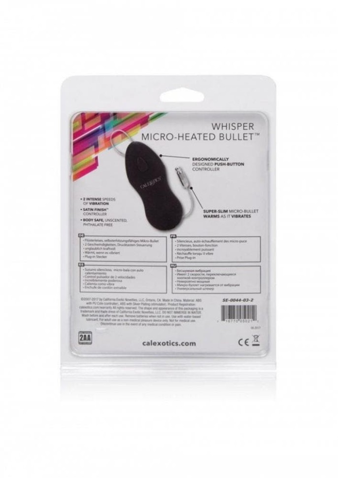 CalExotic Whisper Micro Heated Bullet - миниатюрное виброяйцо, 3х1 см