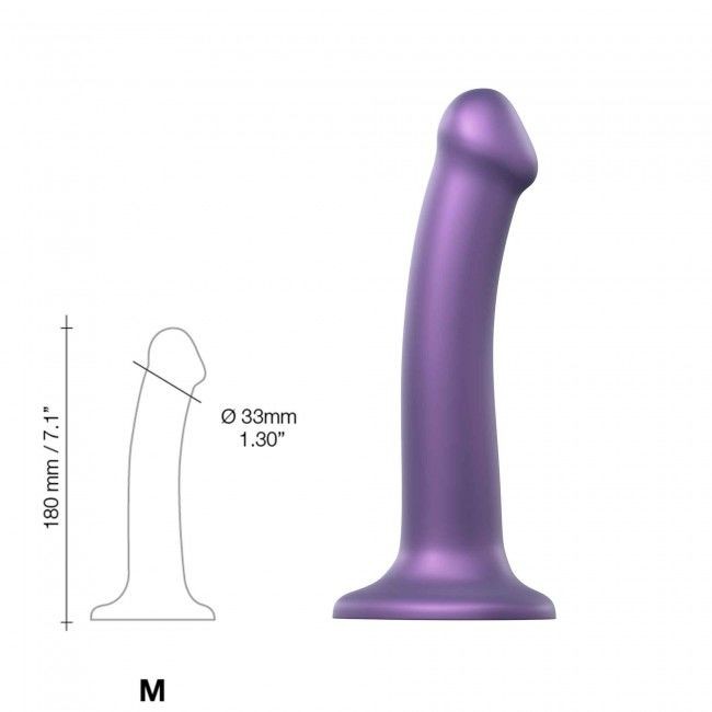 Насадка для страпона Strap-On-Me Mono Density Dildo Violet M (мятая упаковка)