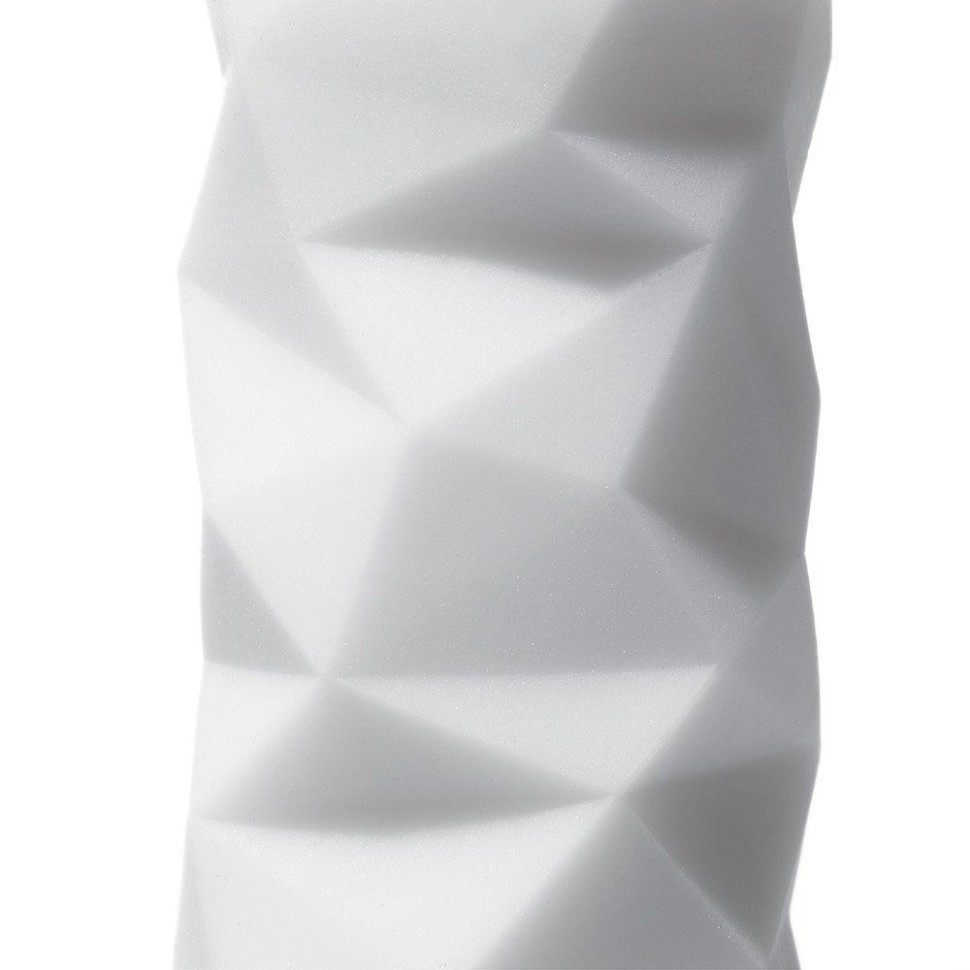 Мастурбатор хай-тек рельєфний Polygon 3D Tenga, білий, 15 х 7 см