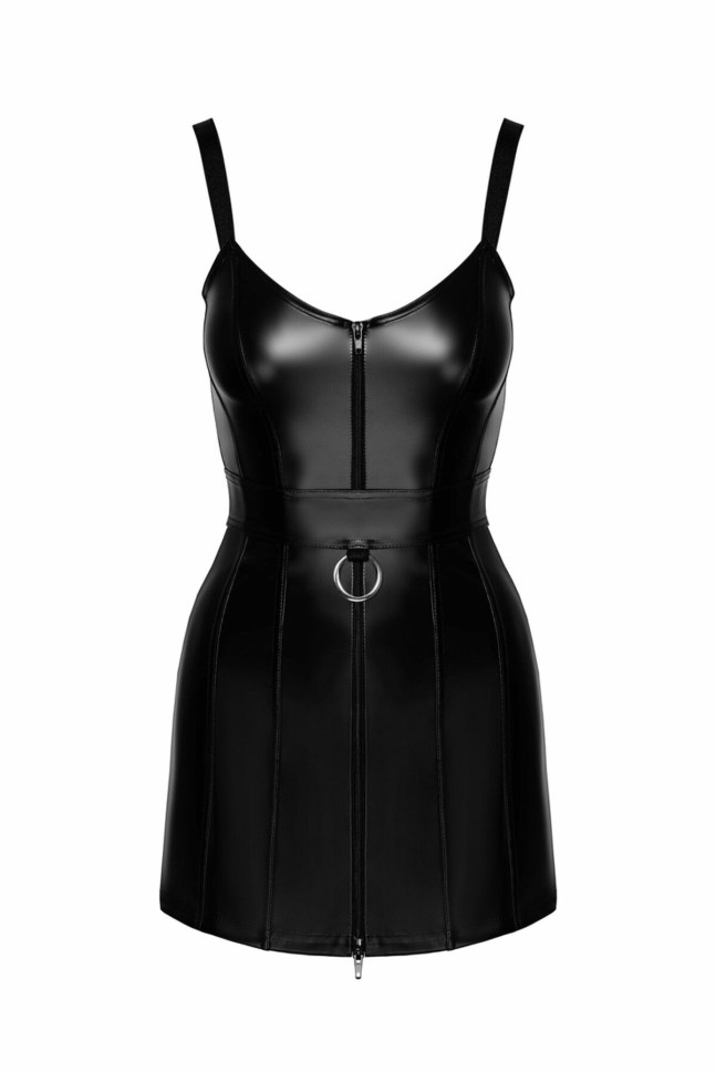 Сукня Noir Handmade F320 Starlet wetlook minidress with ring belt - XL