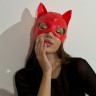 Лакована маска "Кішка" D&A червона