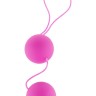 Вагінальні кульки зі зміщеним центром ваги TOY JOY на м'якій зчіпці, пурпурові, 22 х 3.5 см