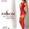 Ажурний бодістокінг з панчохами Passion BS082 red