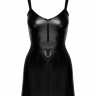Сукня Noir Handmade F320 Starlet wetlook minidress with ring belt - XXL