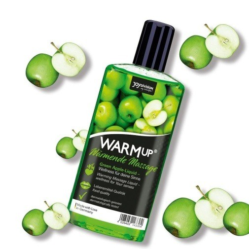 Їстівна масажна олія з ефектом, що розігріває WARMup Green Apple 150 мл