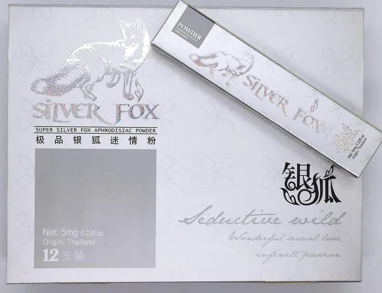 Збудливий порошок для жінок Silver fox, Срібна Лиса (по 1шт)