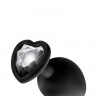 Анальна пробка з каменем Blush TEMPTASIA BLING PLUG large BLACK, Черный