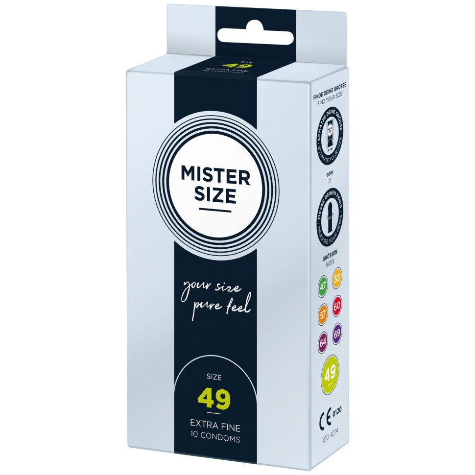 Презервативи Mister Size - pure feel - 49 (10 condoms), товщина 0,05 мм